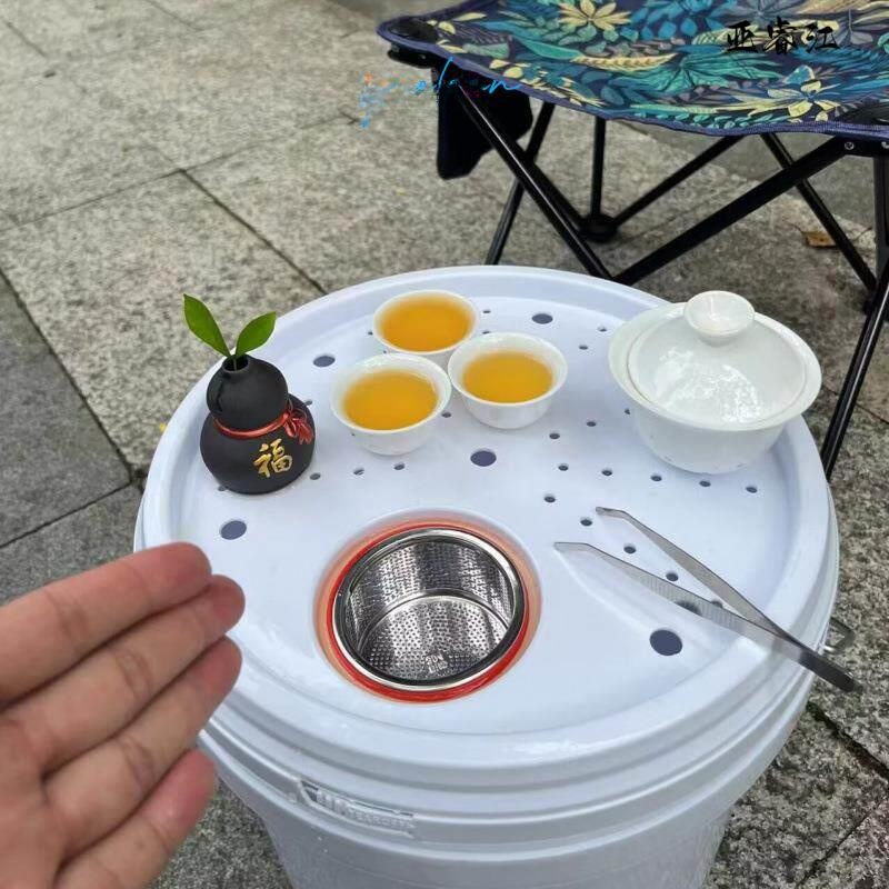 Coffee Without Equipment - Portable Plastic Tea Bucket Outdoor Camping